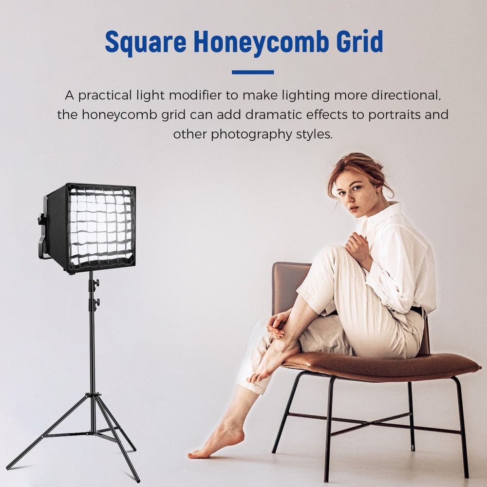 NEEWER 12.2''x 11.4''Foldable Photo Video Studio Softbox Diffuser&Grid&Bag