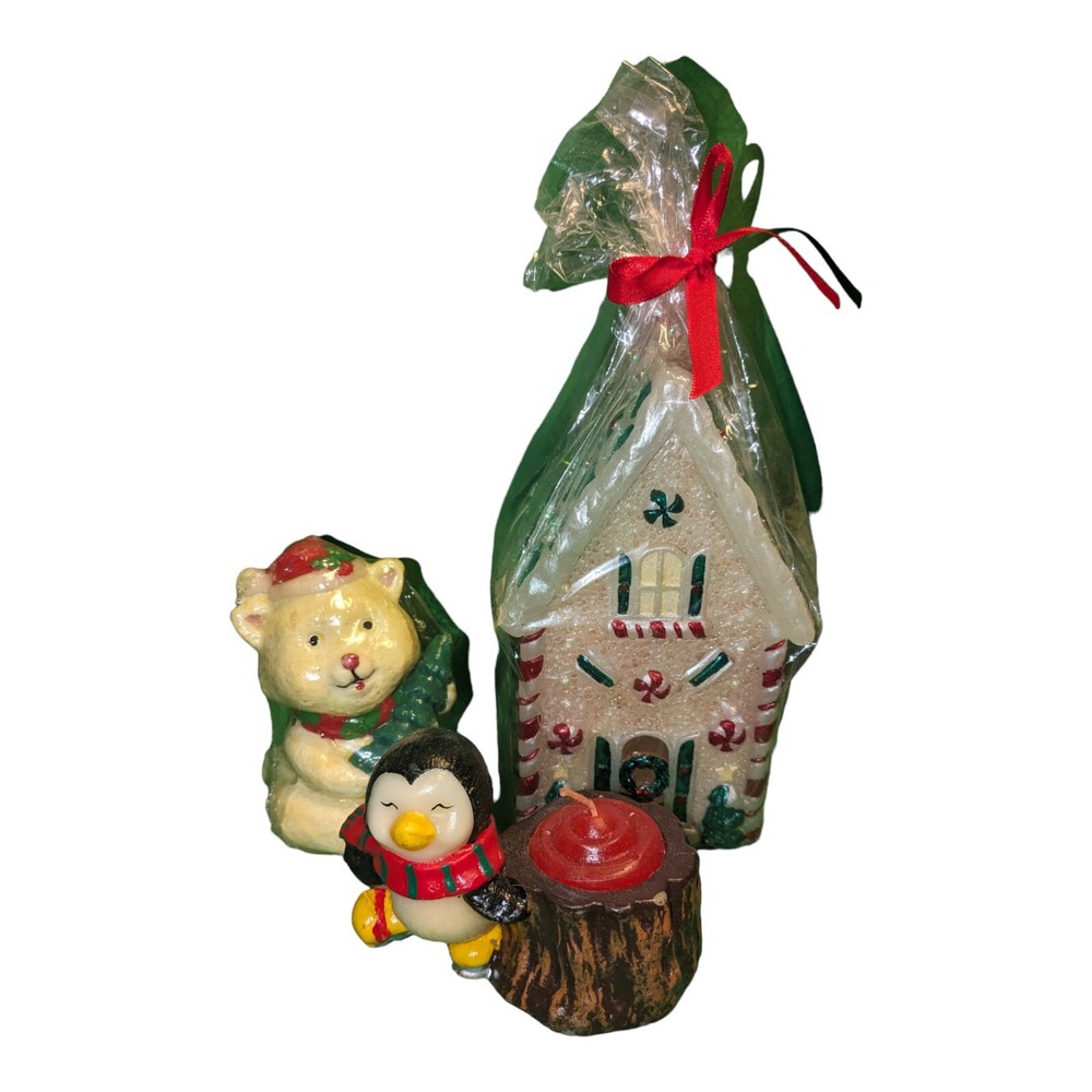 Three Cute Christmas Candles