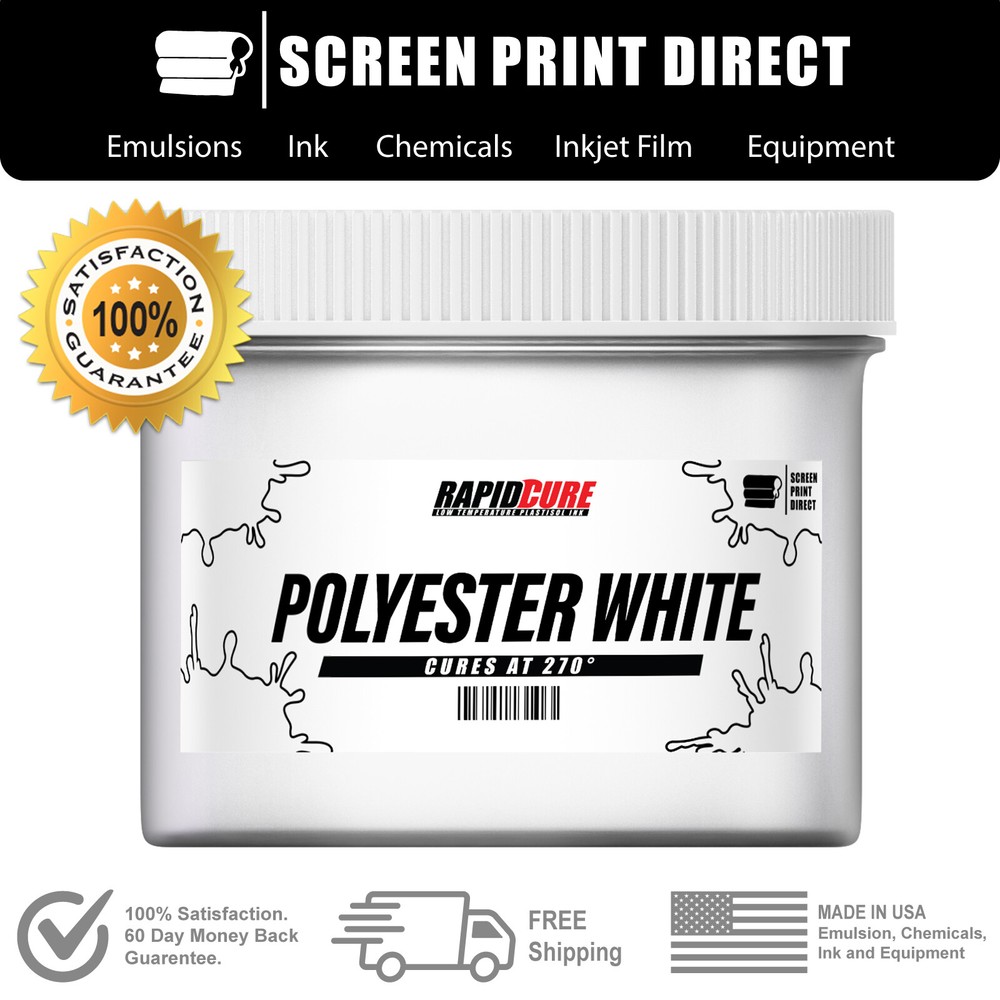 Polyester White - Low Temperature Cure Plastisol Ink For Screen Printing - 1 PT