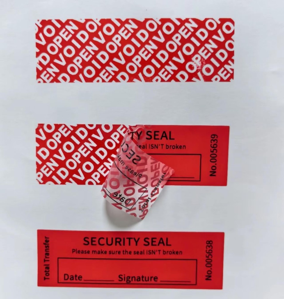 100PCS Void Stickers Tamper Evident Stickers,Writable Security Red