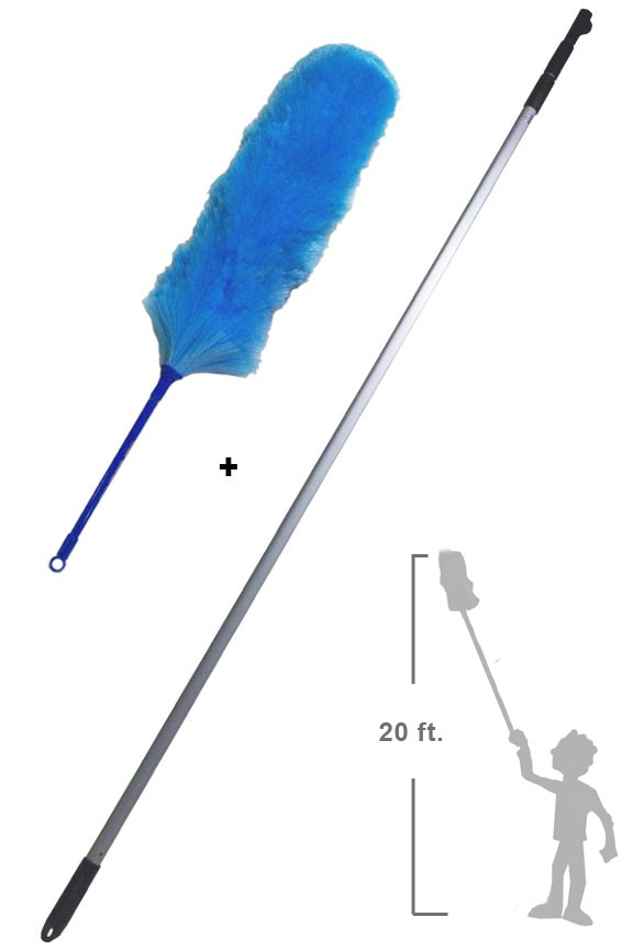 Extended Reach Static Duster Set With 6-12 ft. Telescoping Extension Pole