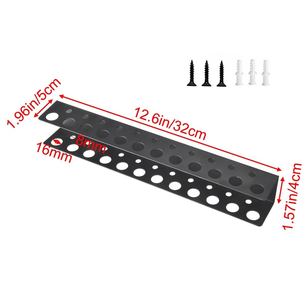 Screwdriver Storage Rack Strong Steel Design for Practical Tool Management