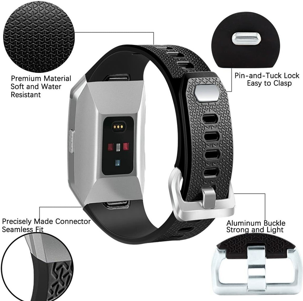 Replacement Silicone Rubber Classic Band Strap Wristband For Fitbit Ionic Watch