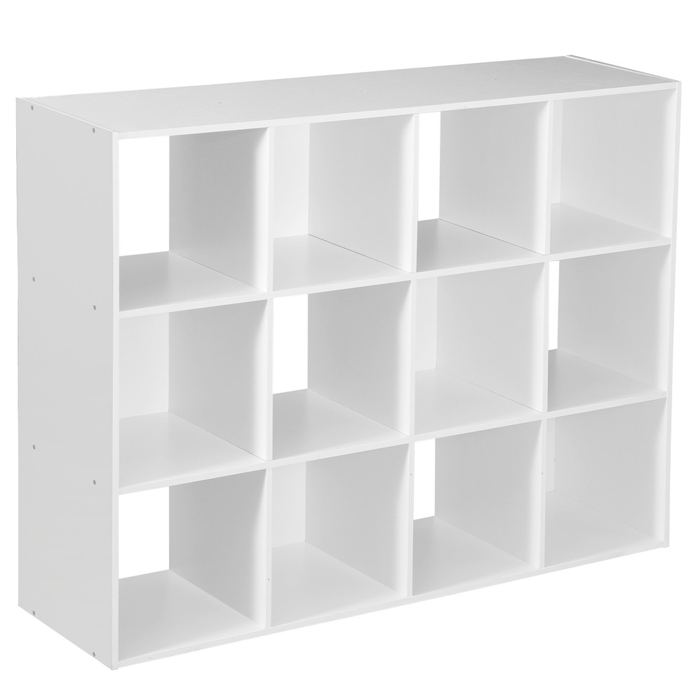 12 Cube Organizer Storage Bookcase Open Shelf for Home office Decor White