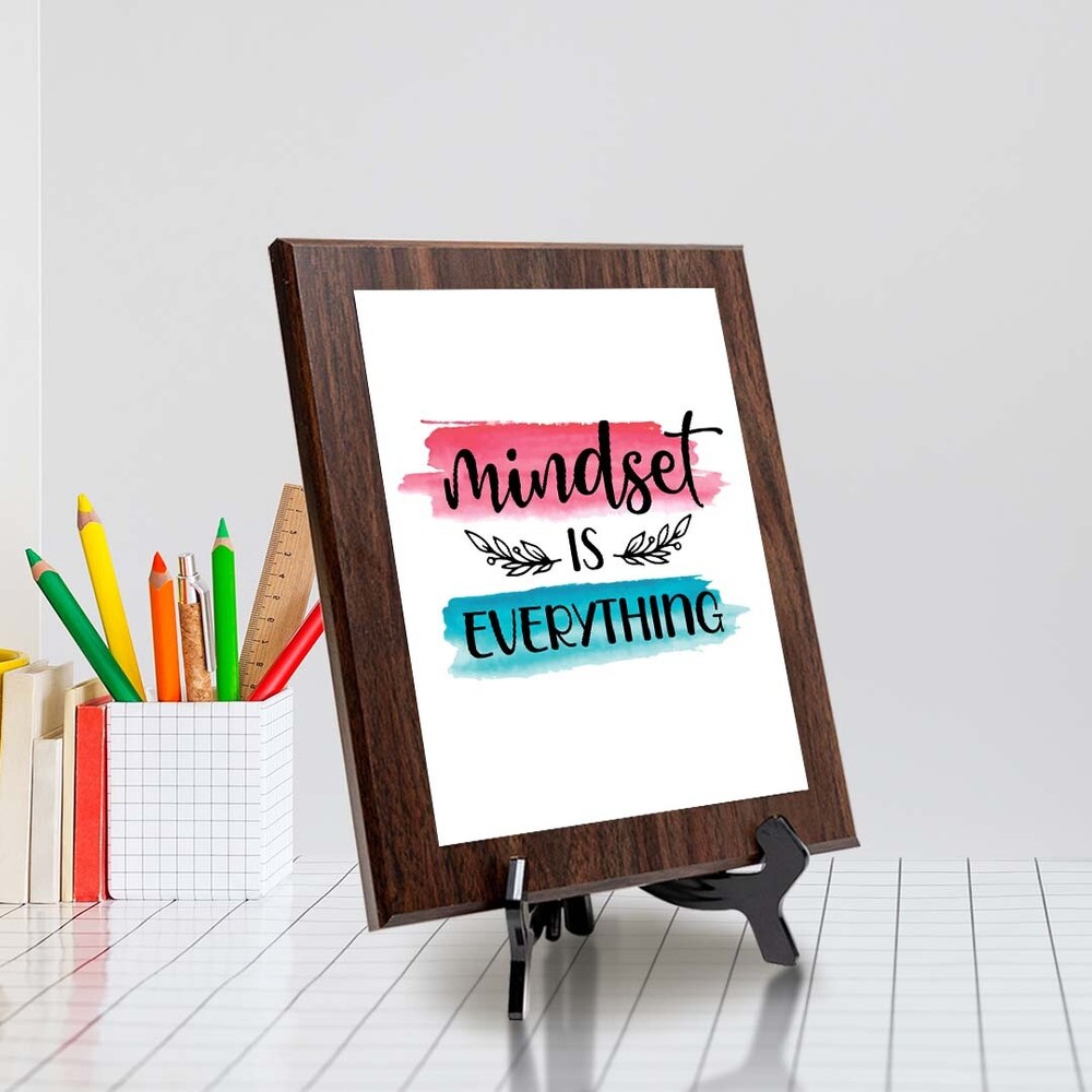 Mindset is Everything Decorative Wall Plaque (Full Color) | Positive Affirmation