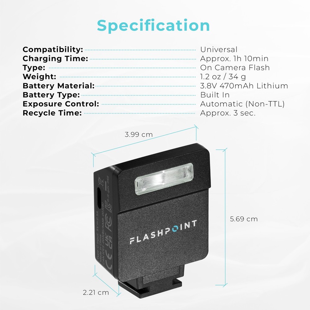 Flashpoint iM22 Mini Flash for Camera #FP-IM22