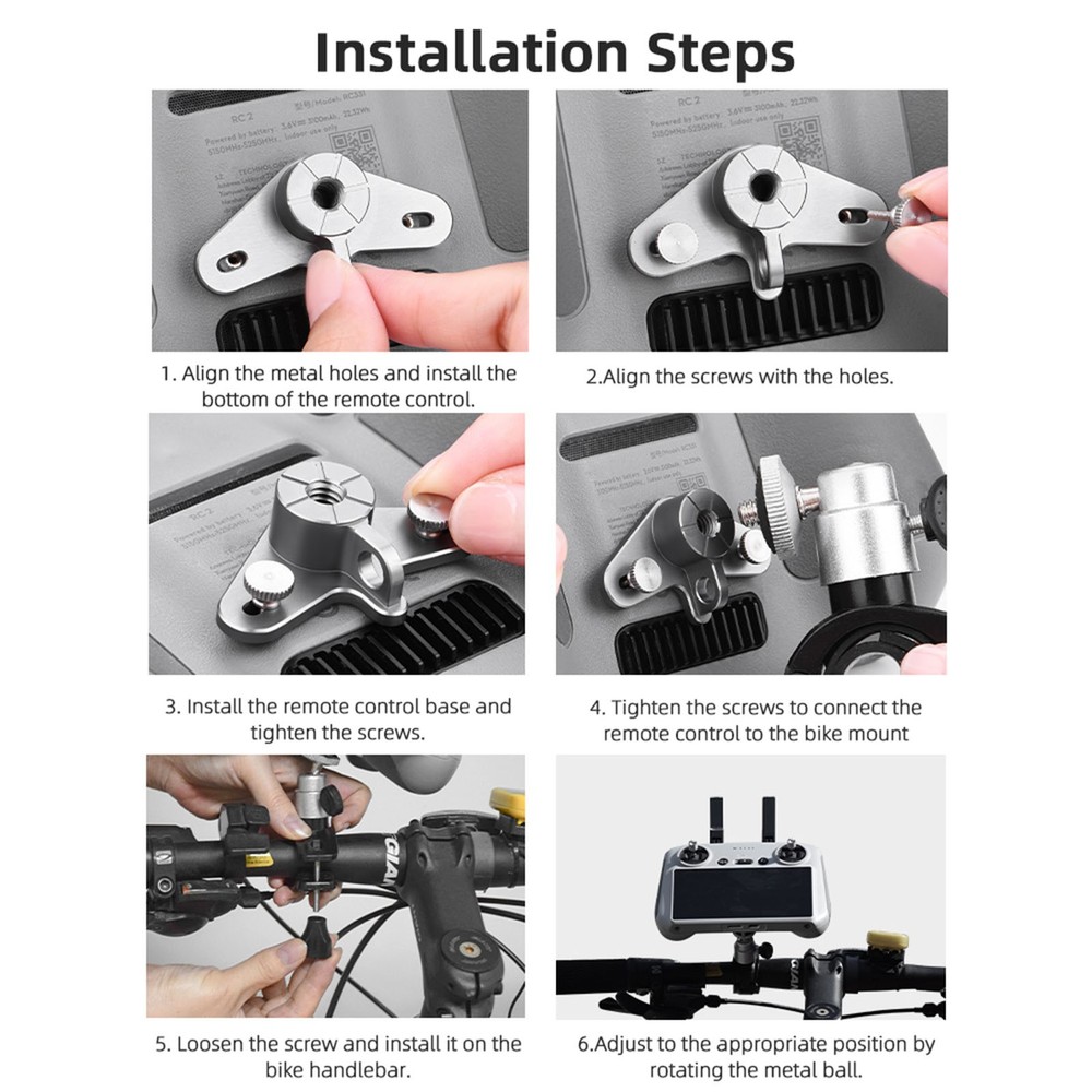 Bicycle Bracket Base Cycling Bracket Accessory for RC/RC2 Screen Remote Control