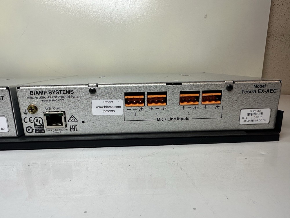 Biamp Tesira EX-AEC & EX-OUT - UNTESTED