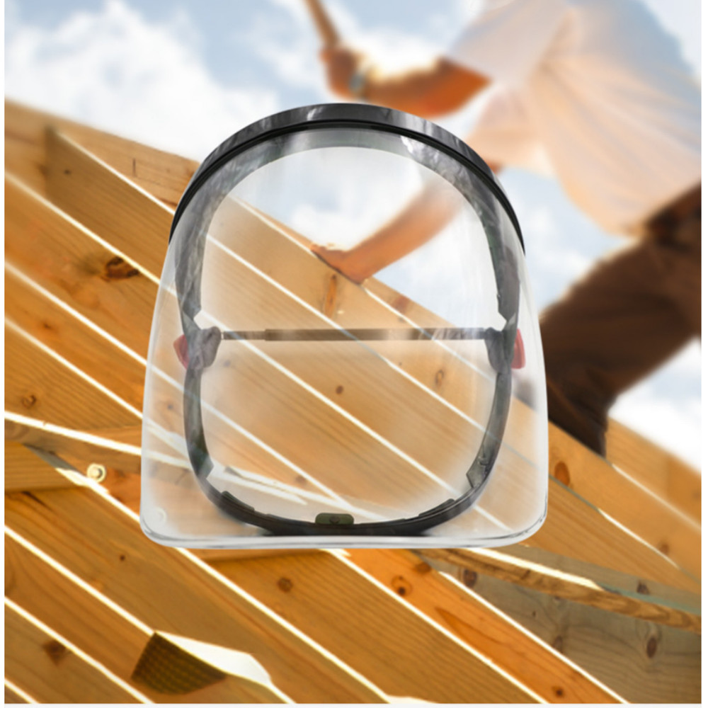 Safety Face Shield Impact Resistant Anti-Splash Visor Work Helmet Mount