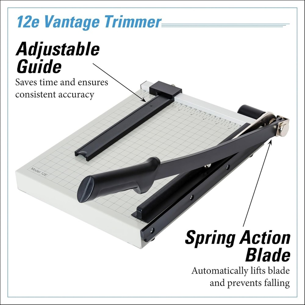 Professional Paper Trimmer, Metal Base, 15 Sheet