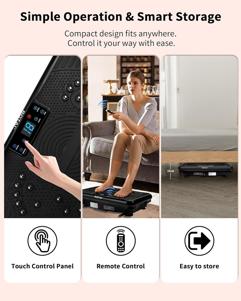 Vibration Exercise Machine for Lymphatic Drainage, 400 Lbs Capacity, Whole Body