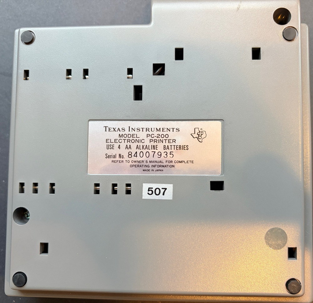 Texas Instruments PC-200 Thermal Printer Circa 1985 NIB