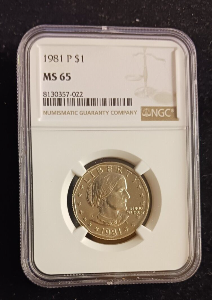 1981(P) NGC MS 65 Susan B. Anthony Dollar Coin