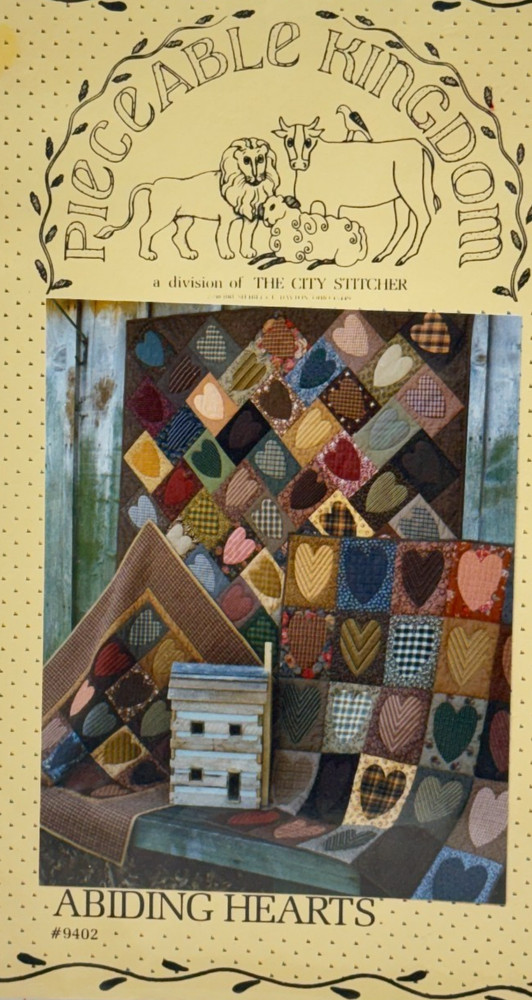 Abiding Hearts Wallhanging Quilt Pattern Pieceable Kingdom  NEW
