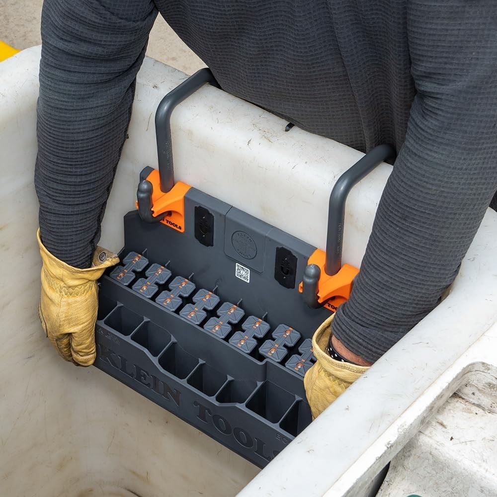 Klein Tools BC501S S-Hook Hard Tool Storage Module, 18 Compartments, Black