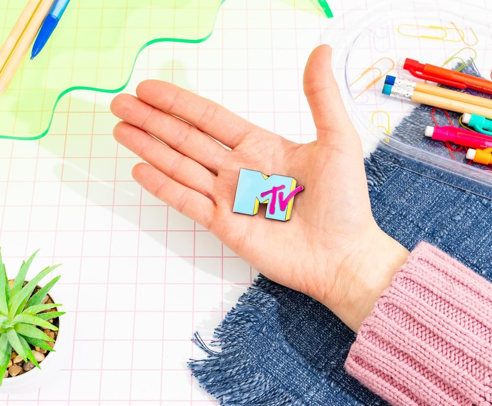 MTV Retro Blue Logo Enamel Pin