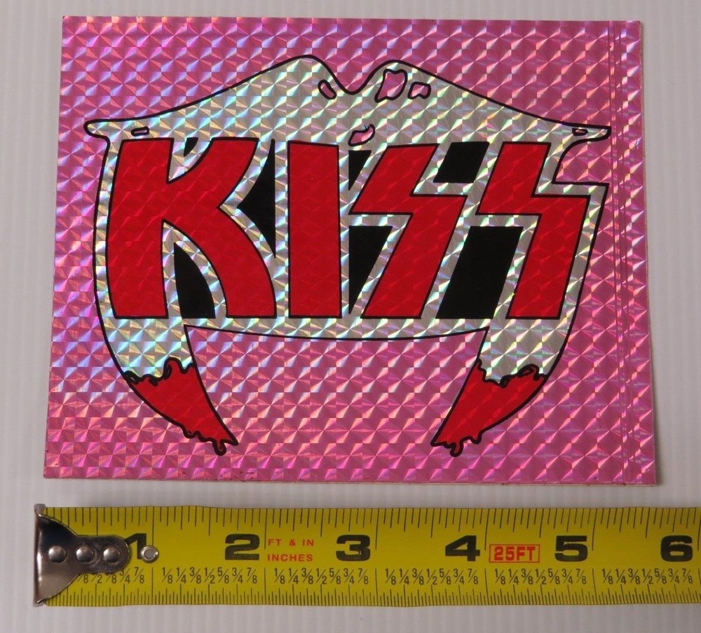 KISS FANGS LOGO PRISM VINTAGE STICKER