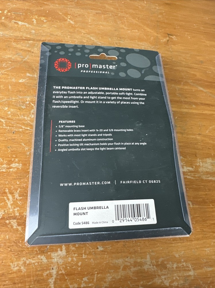 Promaster Professional Flash Umbrella Bracket New