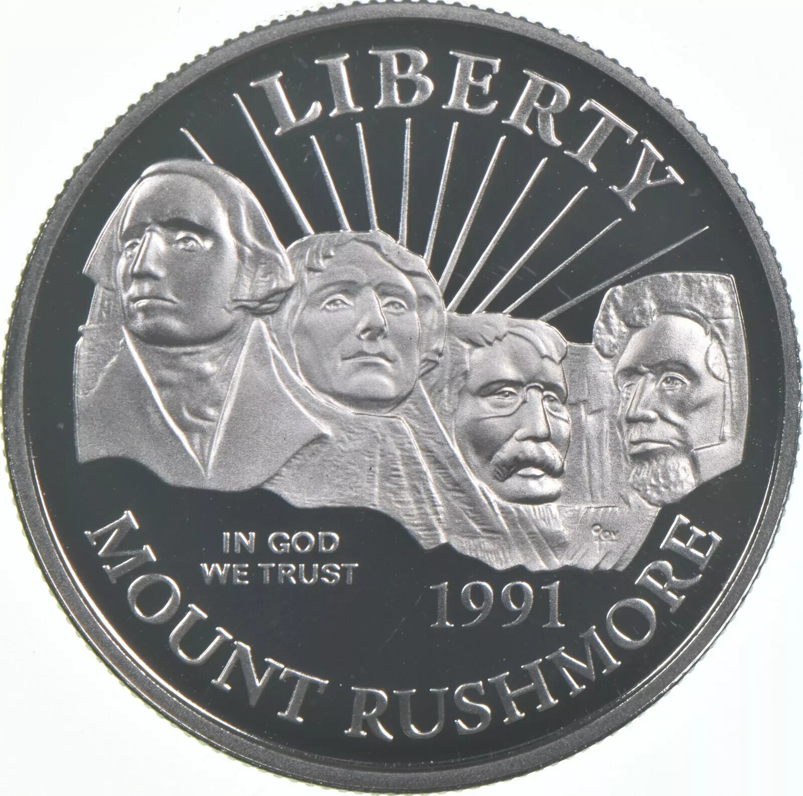 1991 S Mount Rushmore Bicentennial Proof Commemorative Half Dollar, Collectible