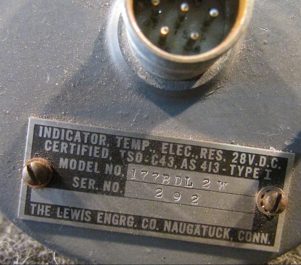 177BDL 2W Lewis Engine Temperature Indicator