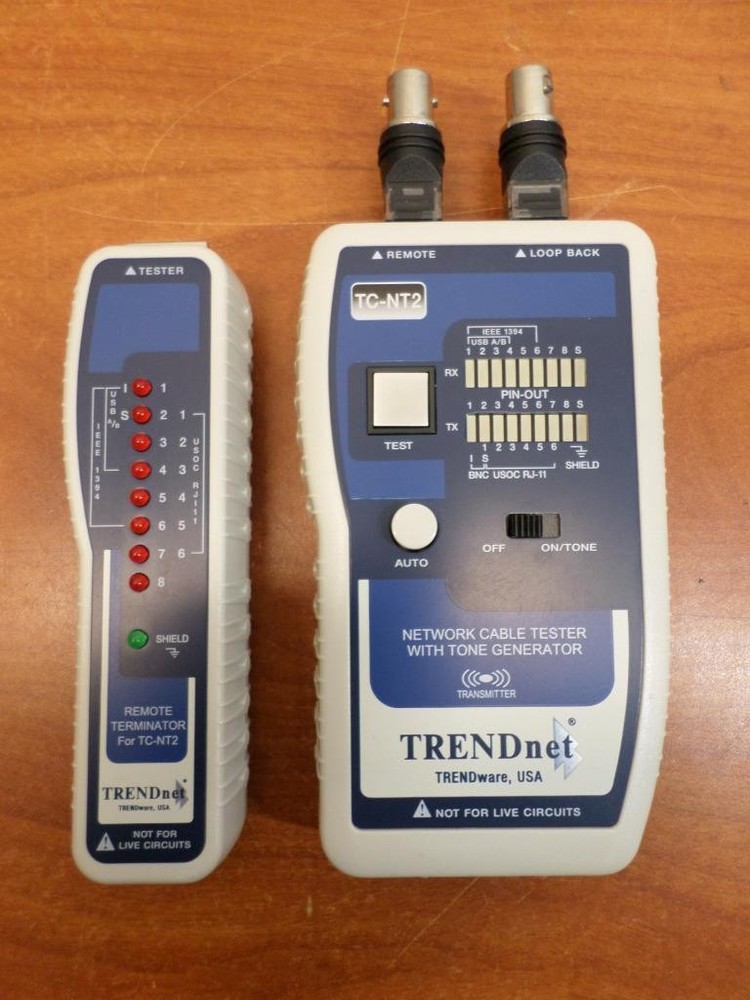 TRENDnet TC-NT2 Network Cable Tester with Tone Generator + Remote Terminator