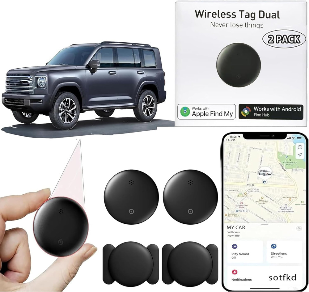 2 Pack No Subscription GPS Tracker for Vehicles,Car Tracker Device Hidden,Tracke