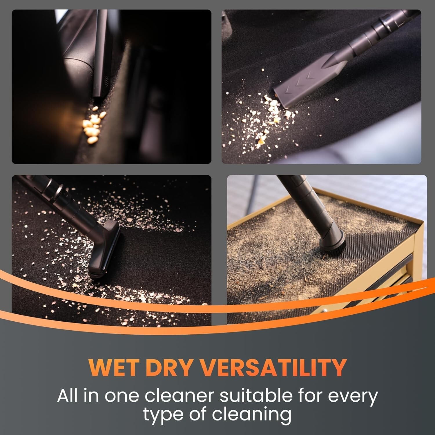 Giraffe Tools Wet Dry Vacuum Cleaner with 30FT Retractable Hose Wall-mounted NEW