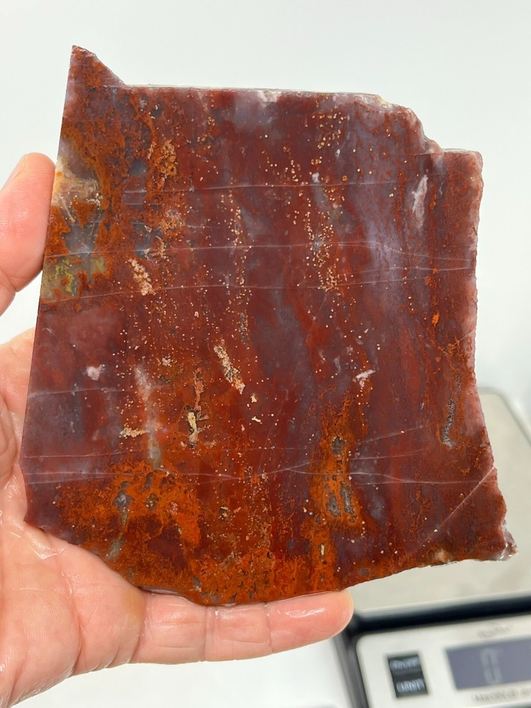 Large Cathedral Raspberry Agate Slab Cabbing Lapidary Combo Ship Avail
