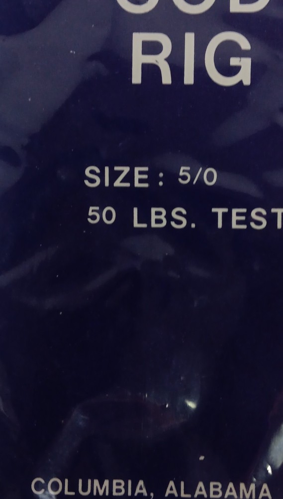 CFT International Long Line Cod Rig Silver Size 5/0 50 lbs Test for Cod