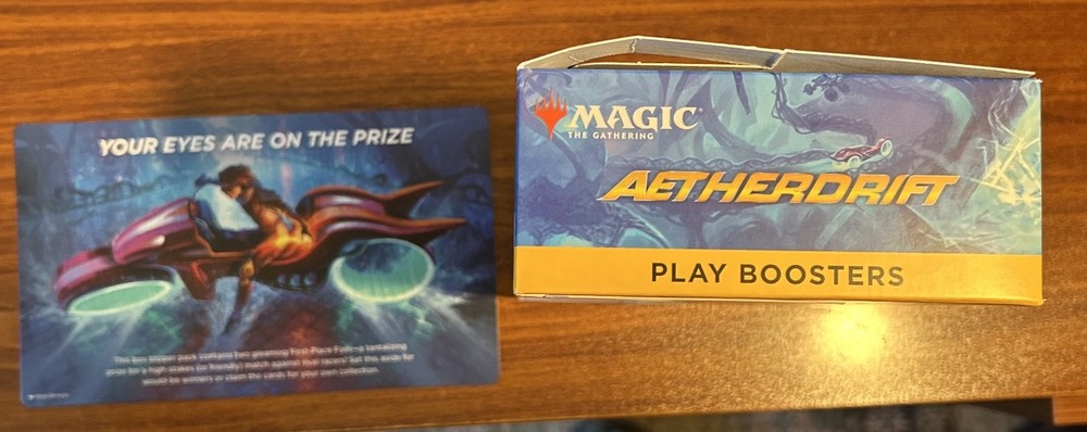 2025 MTG Magic the Gathering Aetherdrift EMPTY Box & Box Topper Info Card Used