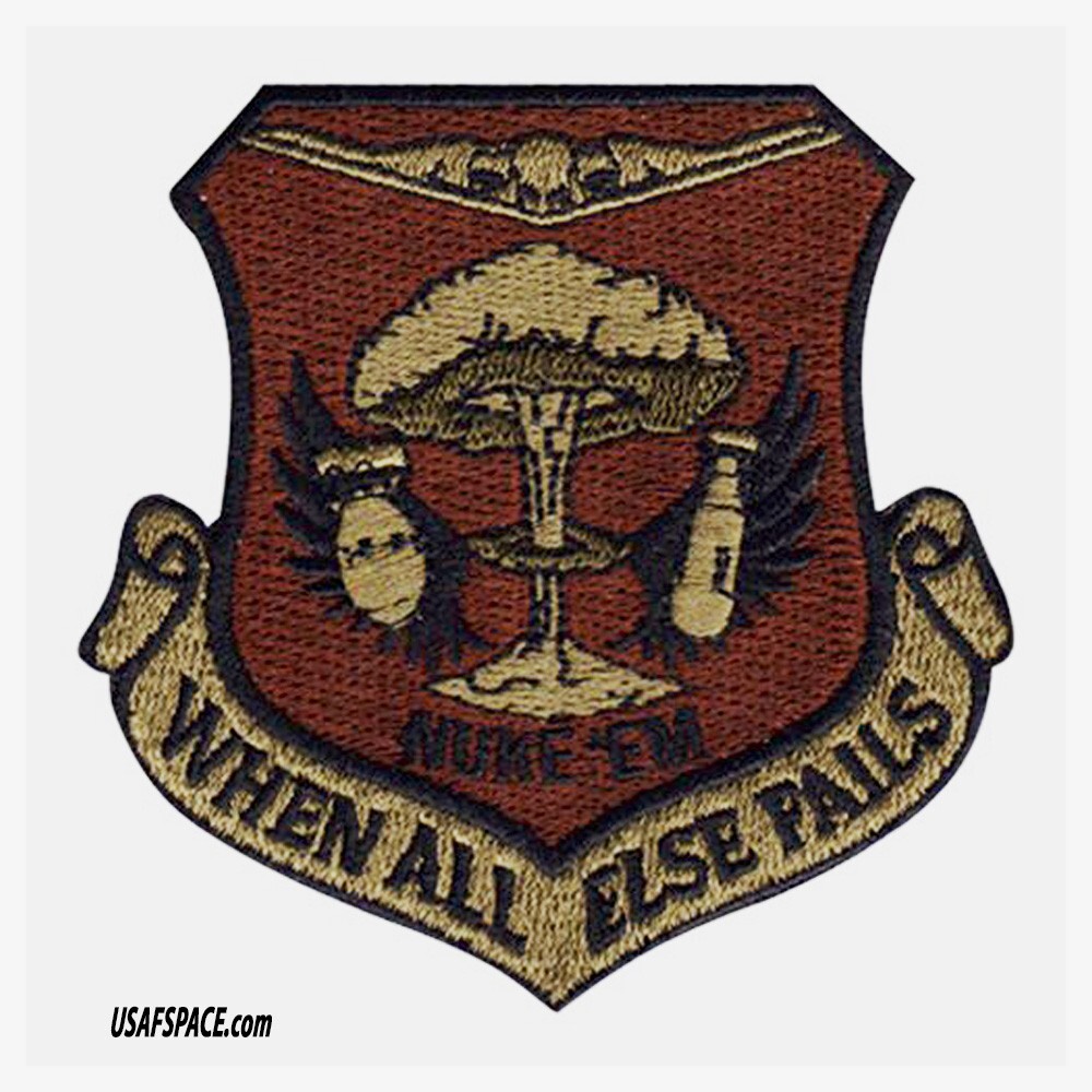 USAF 509 MUNITIONS SQ -509 MUNS- NUKE EM -B-2 BOMBER-Whiteman AFB, MO- VEL PATCH
