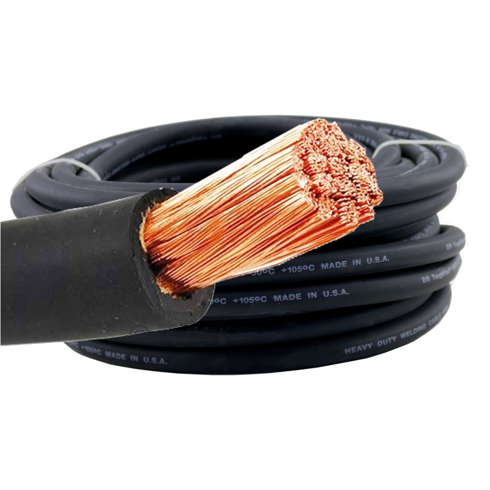 WeldingCity® 50-ft 2-AWG Gauge #2 Welding Cable EPDM Rubber Jacketed Made in US