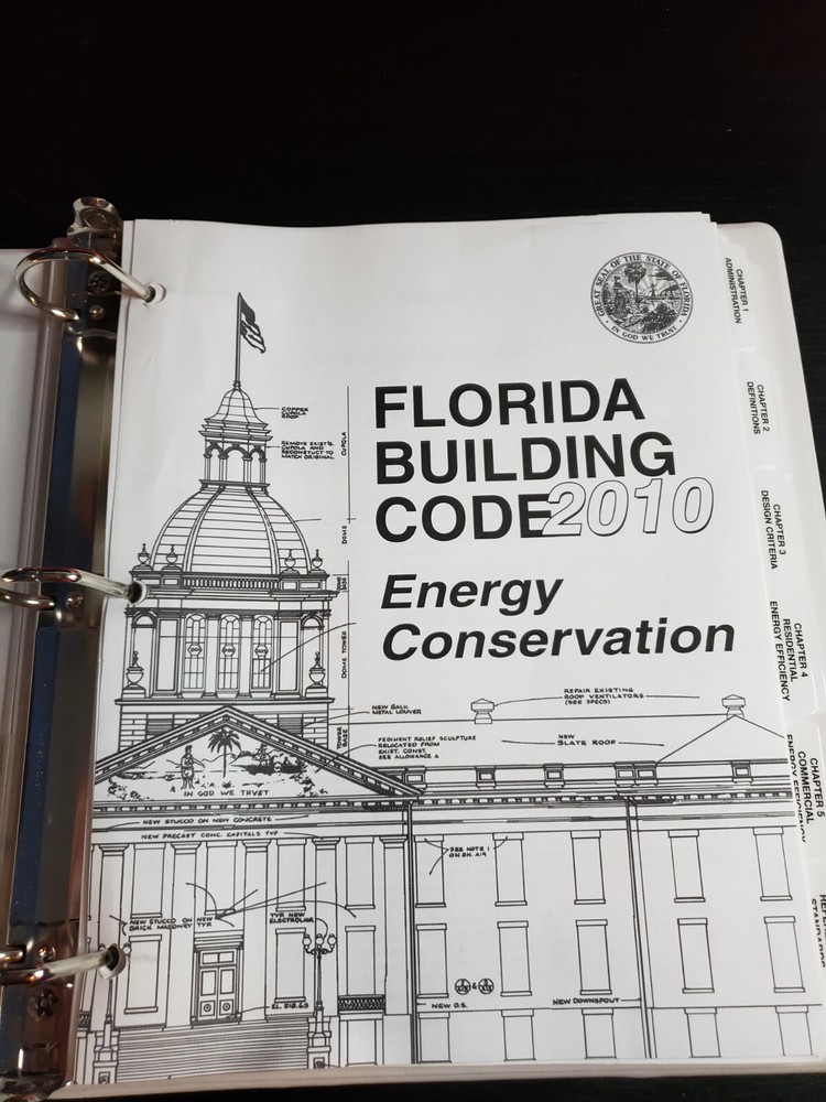 Florida Building Code 2010 Energy Conservation Binder Textbook