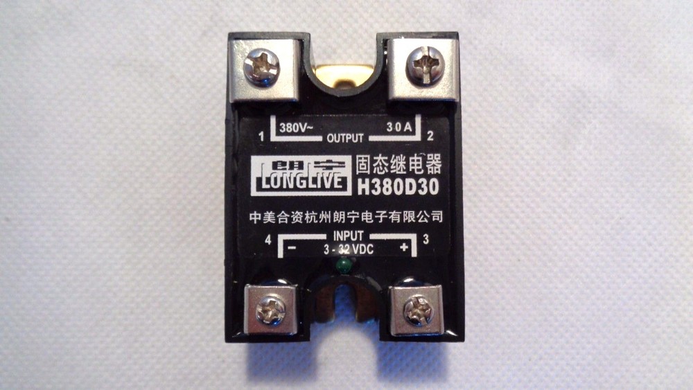 NEW NOT IN BOX LONGLIVE H380D30 SOLID STATE RELAY INPUT 3-32VDC OUTPUT 380V