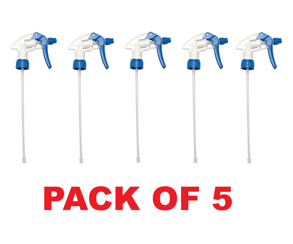 Sprayer Trigger Adjustable Nozzle White/Blue (pack of 5)