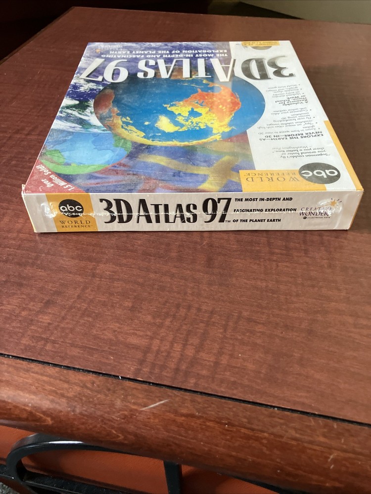 ABC World Reference- 3D Atlas 97 PC Software- Creative Wonders