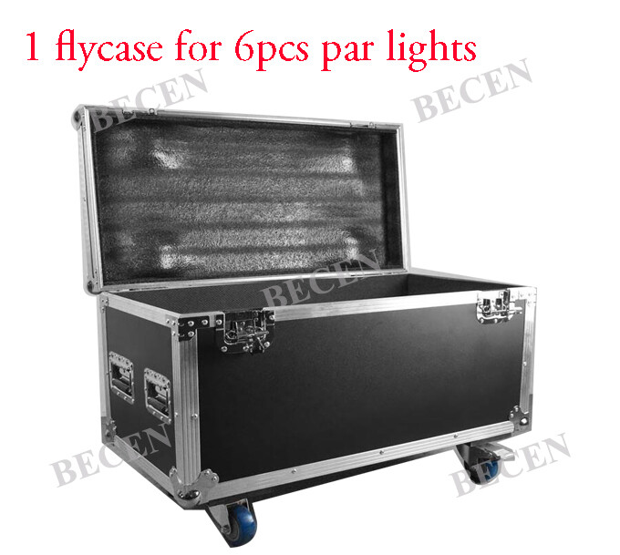 Empty Fly case for 6pcs Indoor/IP65 Led par light with wheels Flight case IN US