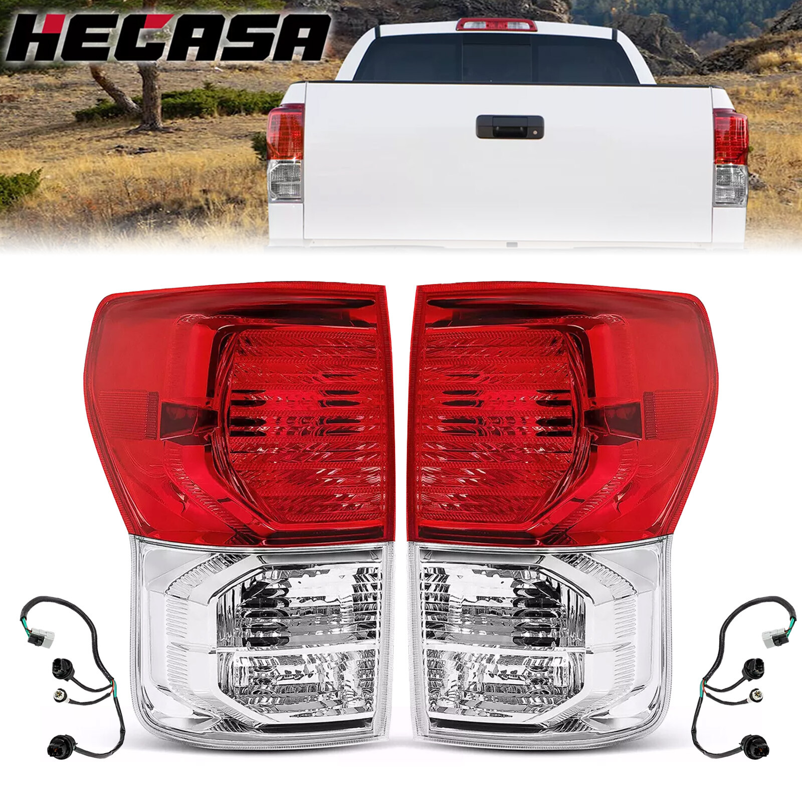 Tail Lights Brake Lamps w/Bulbs Left & Right For Toyota Tundra 2007-2013 10-13