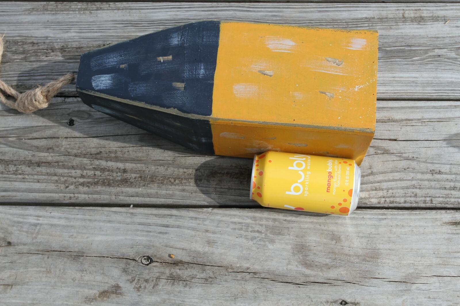 Weathered Look Fishing Decor, Vintage Replica Wood Buoy Float - WF-3