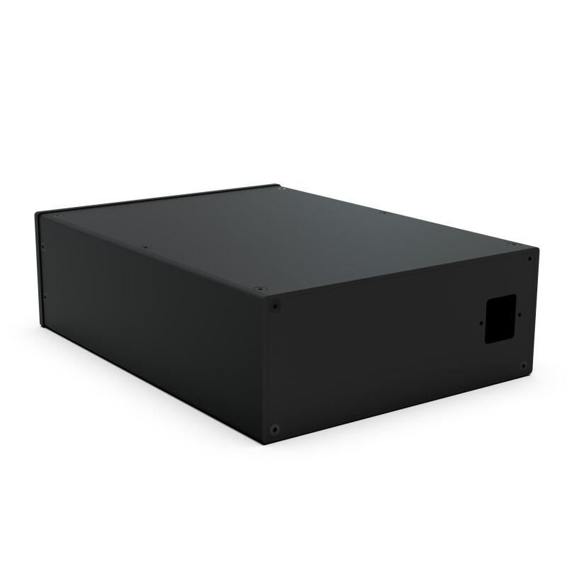 Black Chassis DIY Amplifier Audio Shell Silver Case Size W230 D308 H90mm