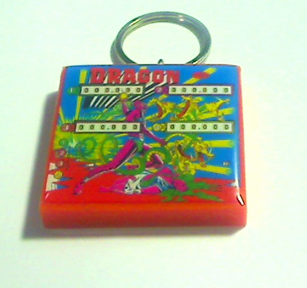 Interflip DRAGON Pinball Backglass Keychain