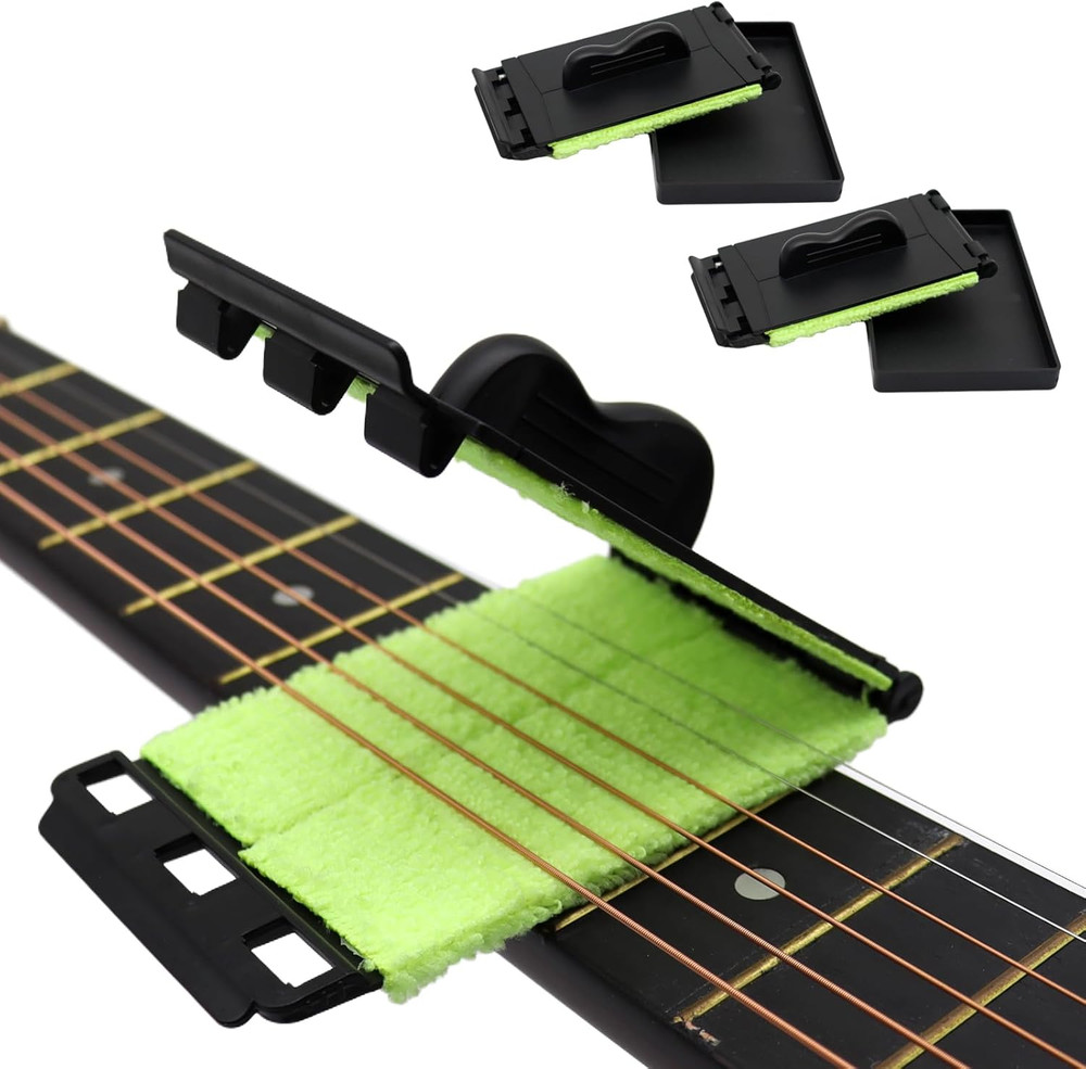 Guitar String Cleaner & Fretboard Maintenance Kit - 360° Microfiber Cleaning Too