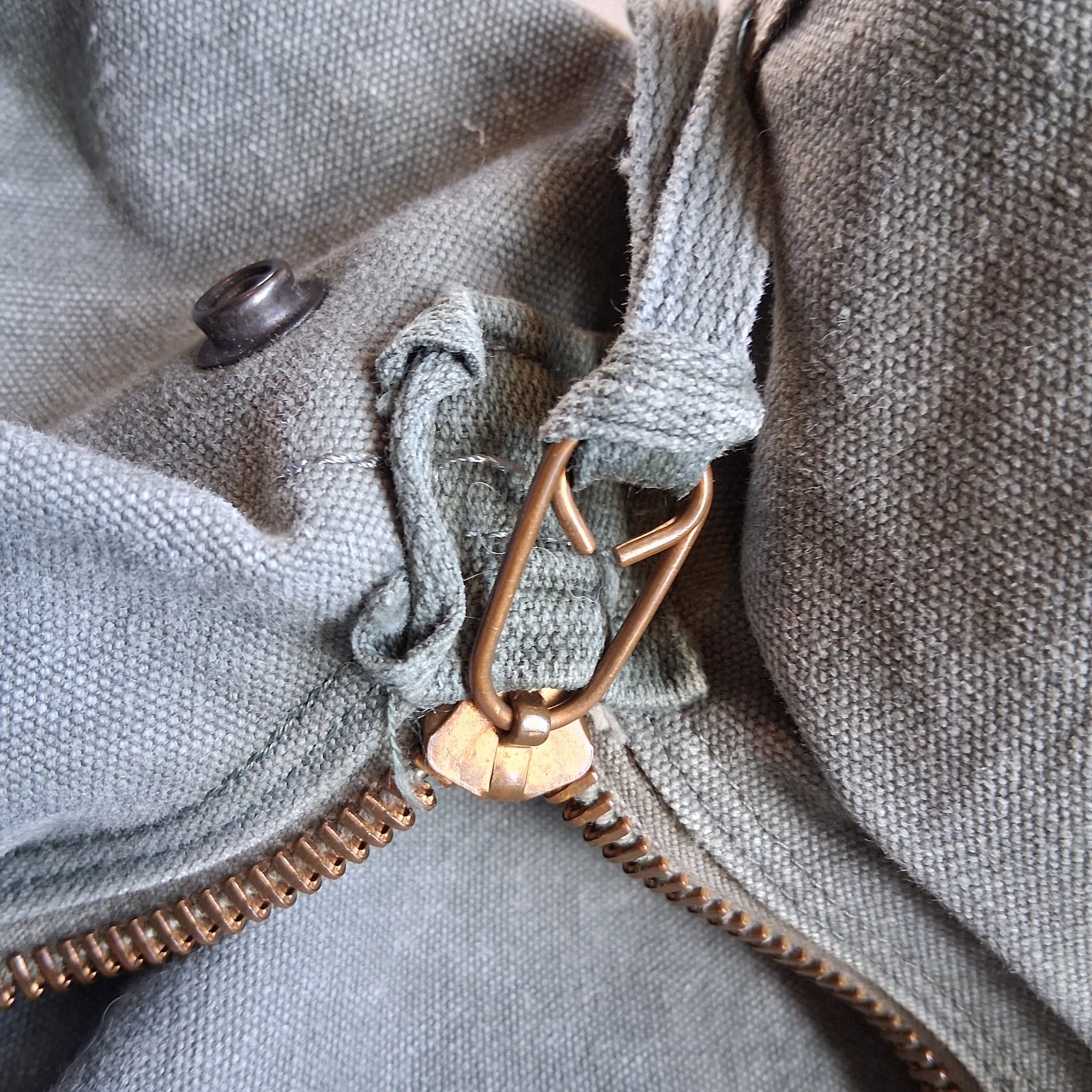 Vtg Large Kit Bag Flyers Sage Green US Military Duffle Canvas 22" x 13" x 16"