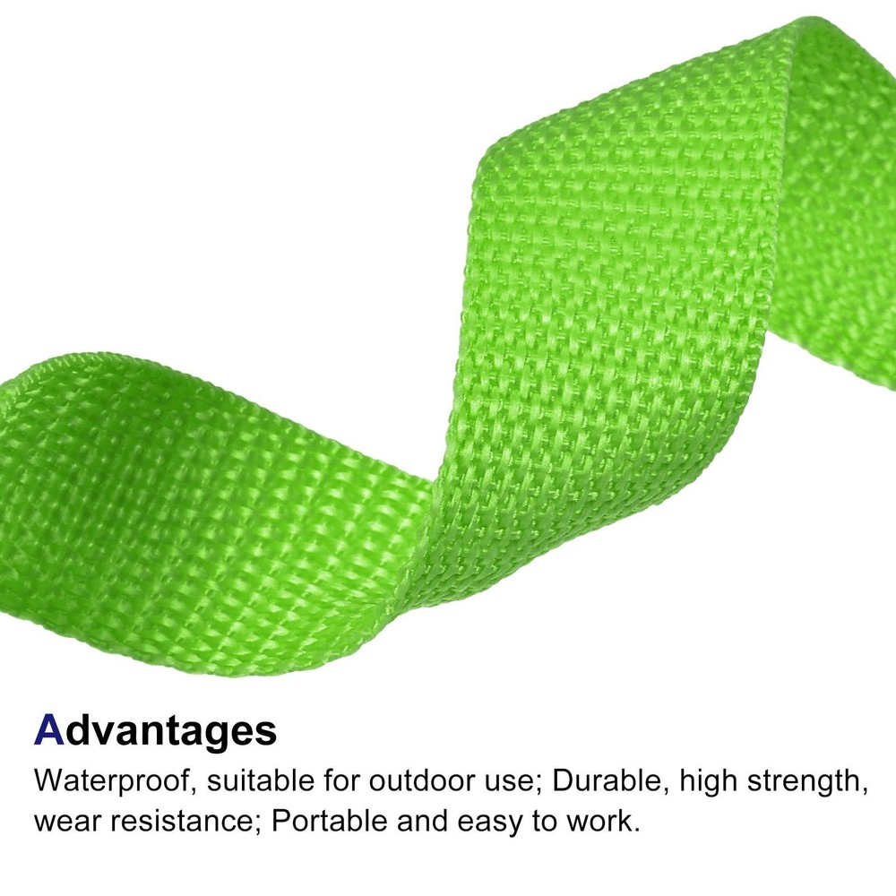 Lightweight Polypropylene Webbing Strap 1" 25 Yards Light Green Strapping