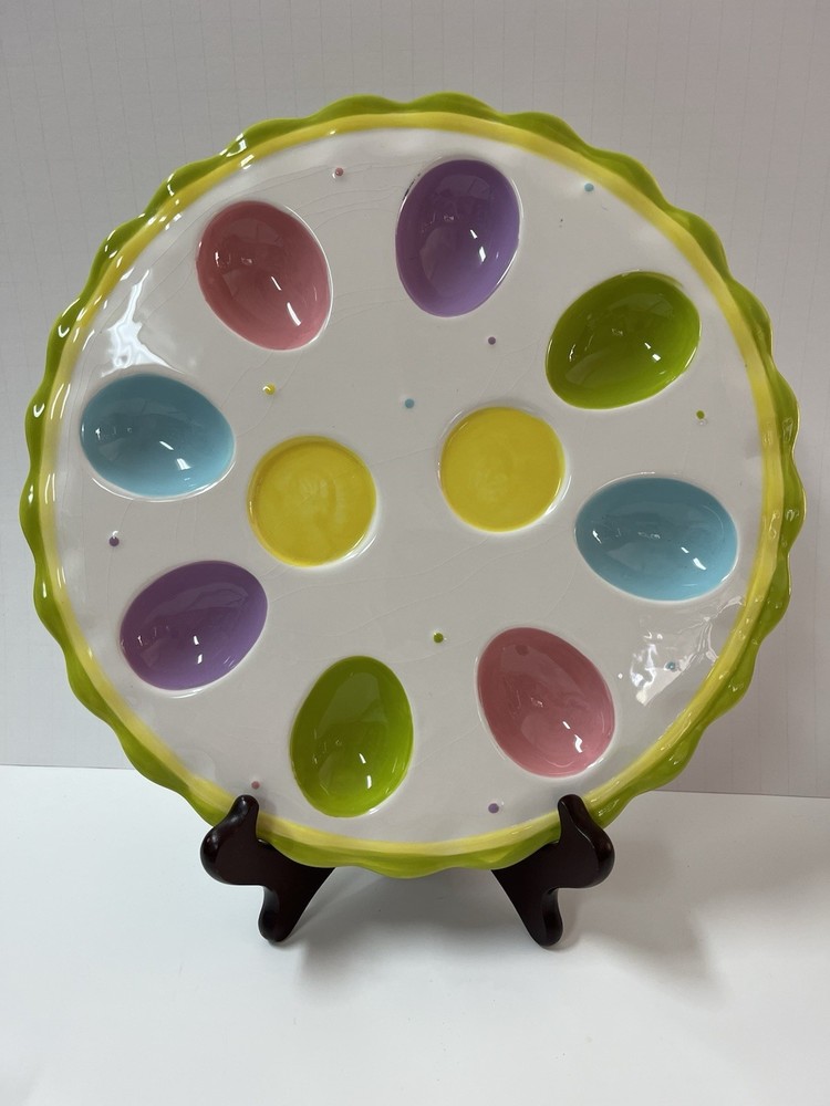 Easter Deviled Egg Platter by Pier 1 Imports 11”