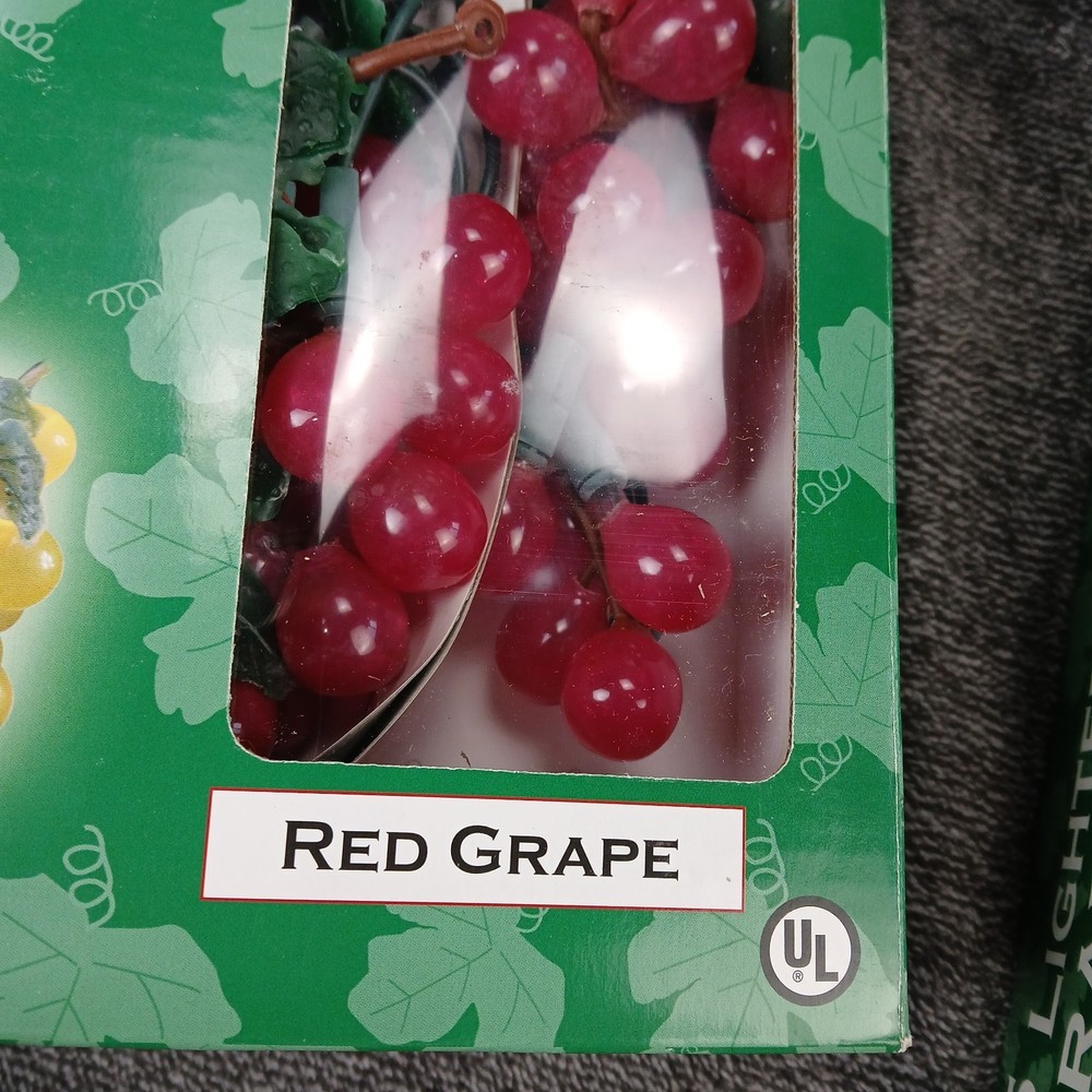 3 Sets Red Grape Cluster Lights String Indoor Outdoor String Lighted Wine Patio