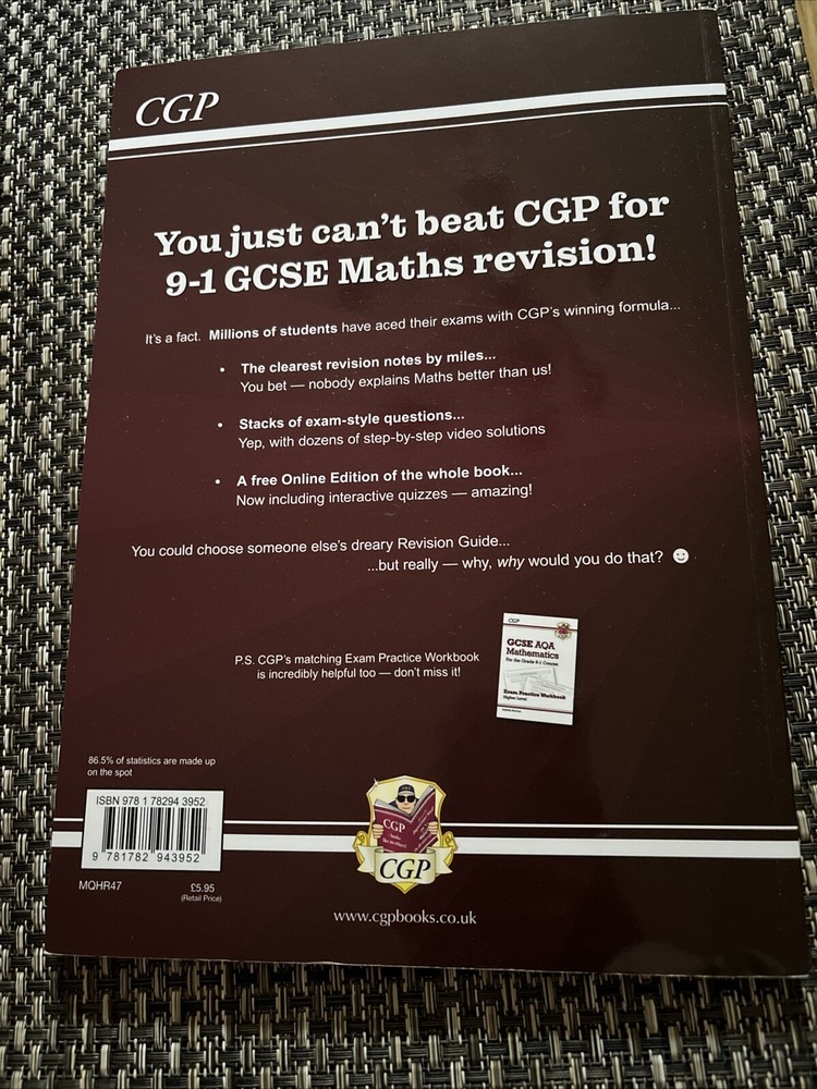 CGP GCSE AQA Maths Revision Guide Higher Level