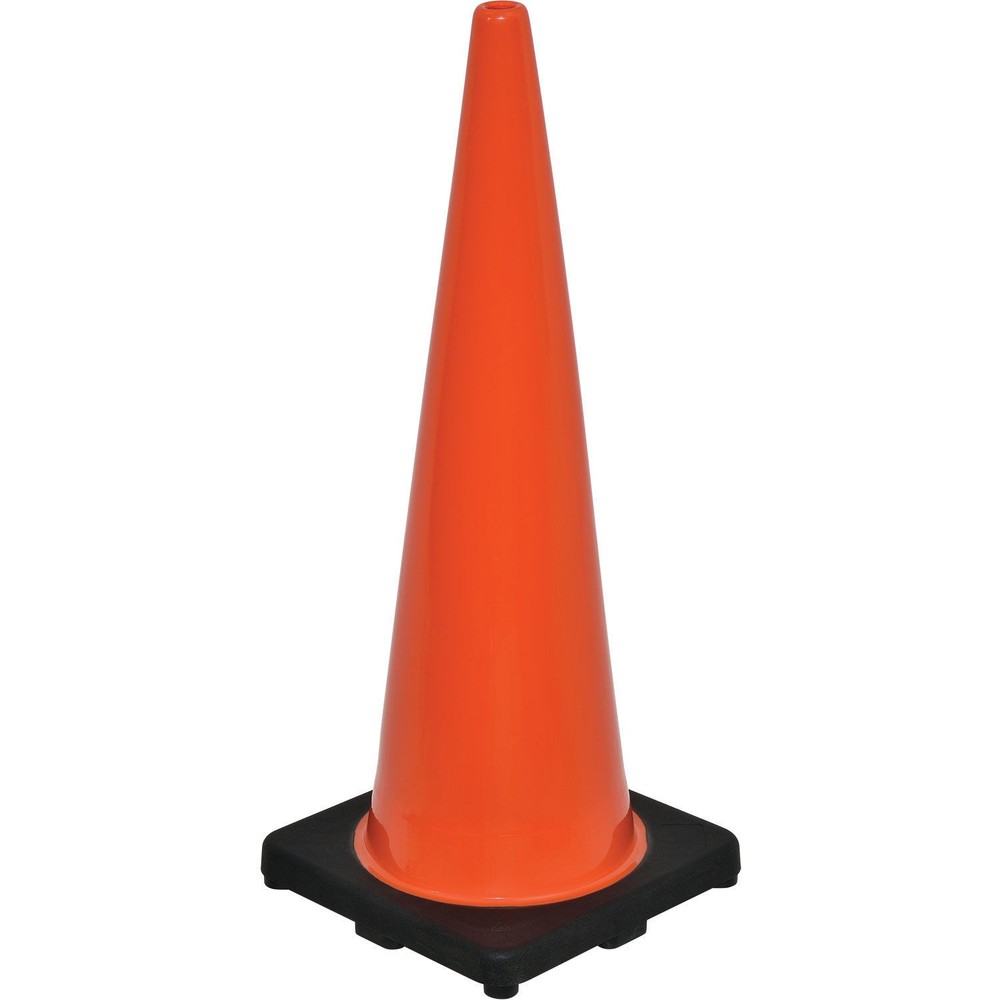 36" Non-Reflective Traffic Cone Black Base 10 lbs