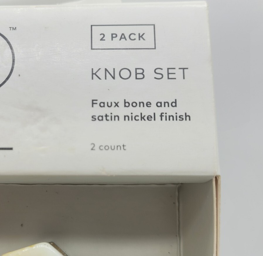 2-Pack Ivory Hexagon Resin Knobs in Ivory, Modernize Your Cabinets, Project 62