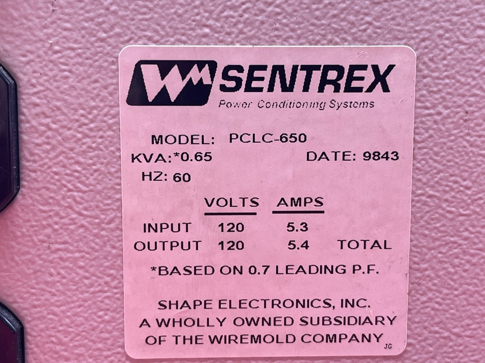Sentrex Power Conditioning System, PCLC-650